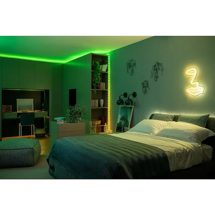 Twinkly LED traka Dots - Crne boje, Područje uporabe: U zatvorenom, 10 m, 200 žaruljica, Boja svjetla: RGB - Živopisni prikaz