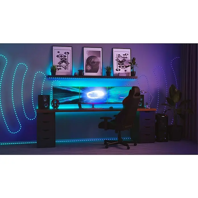 Twinkly LED traka Dots - Crne boje, Područje uporabe: U zatvorenom, 10 m, 200 žaruljica, Boja svjetla: RGB - Živopisni prikaz