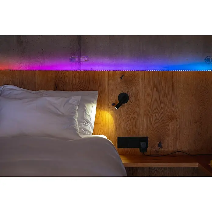 Twinkly LED traka Line - Crne boje, Područje uporabe: U zatvorenom, 1,5 m, 100 žaruljica, Boja svjetla: RGB - Živopisni prikaz
