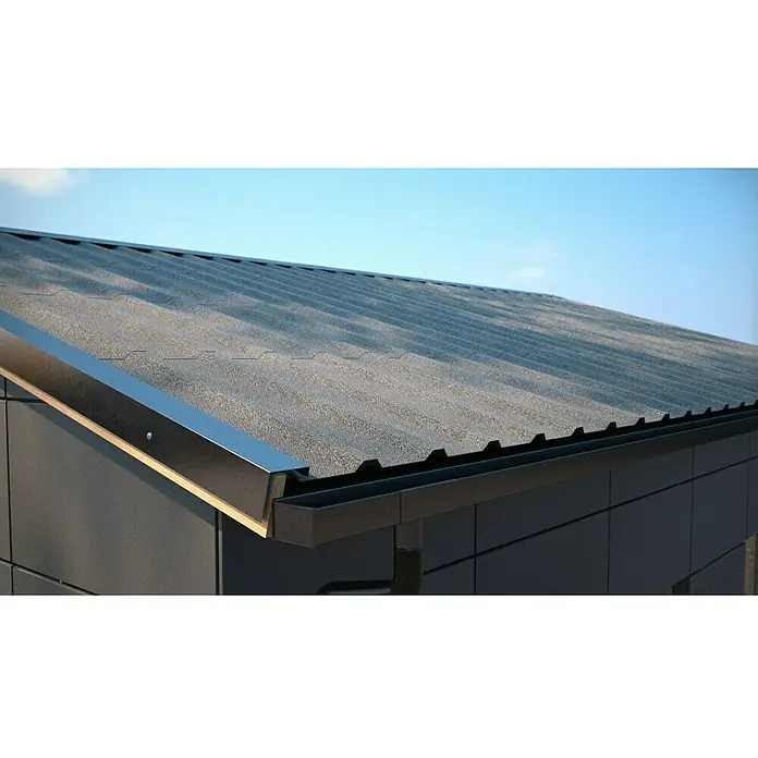 Krovni lim Diamant - 75 cm x 117,4 cm x 2,3 mm, Antracit - Pogled sprijeda