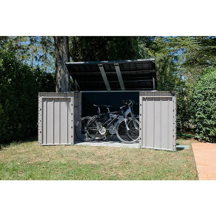Toomax Afvalcontainerbox Stora Way XXXL - Kunststof, Taupe/antraciet - Sfeeropname
