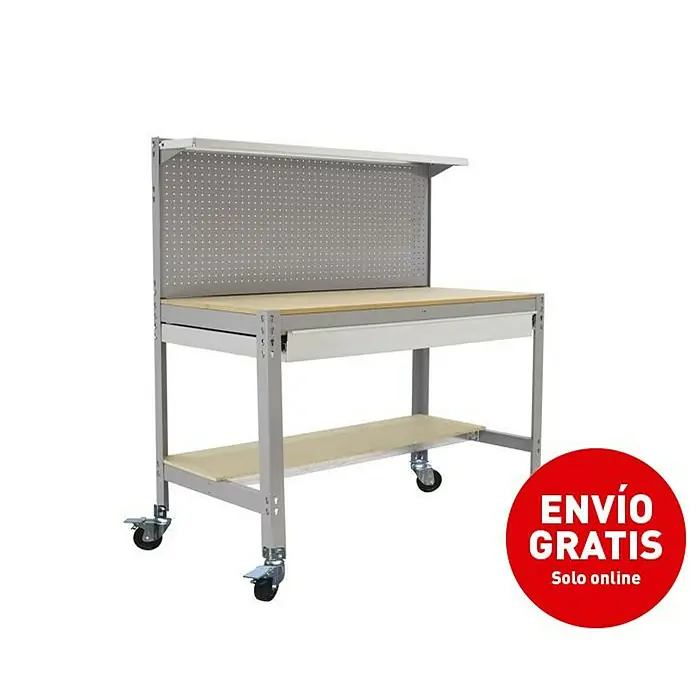 Simonrack Simonwork Banco de trabajo BT3 Box Mobile - L x An x Al: 61 x 151 x 144,5 cm, Capacidad de carga: 120 kg, Gris - Imagen de campaña