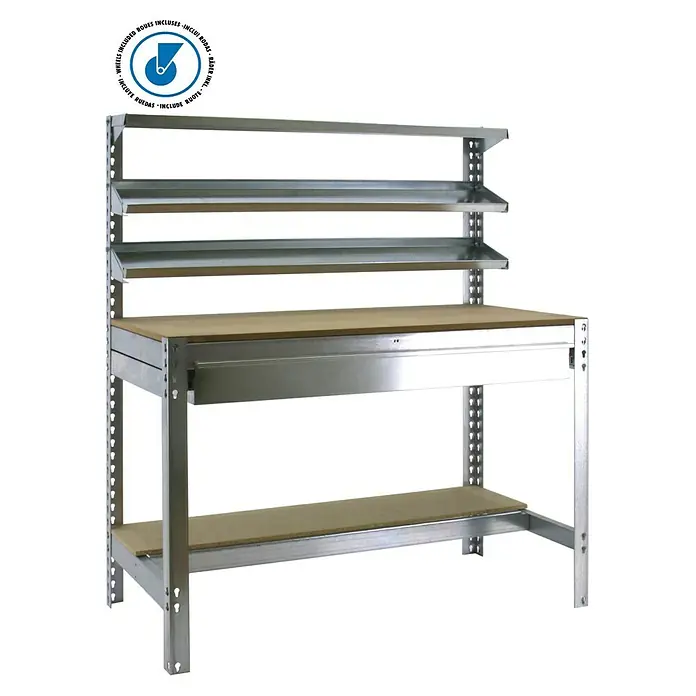 Simonrack Simonwork Banco de trabajo BT1 Box Mobile - L x An x Al: 61 x 91 x 144,5 cm, Capacidad de carga: 120 kg, Gris - Información del producto