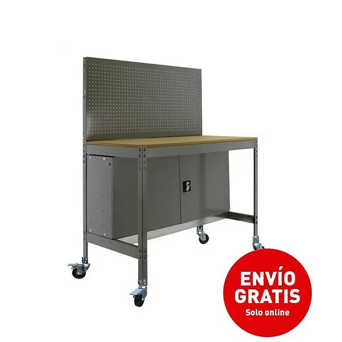 Simonrack Simonwork Banco de trabajo BT2 Locker Mobile - L x An x Al: 61 x 121 x 144,5 cm, Capacidad de carga: 120 kg, Gris - Imagen de campaña