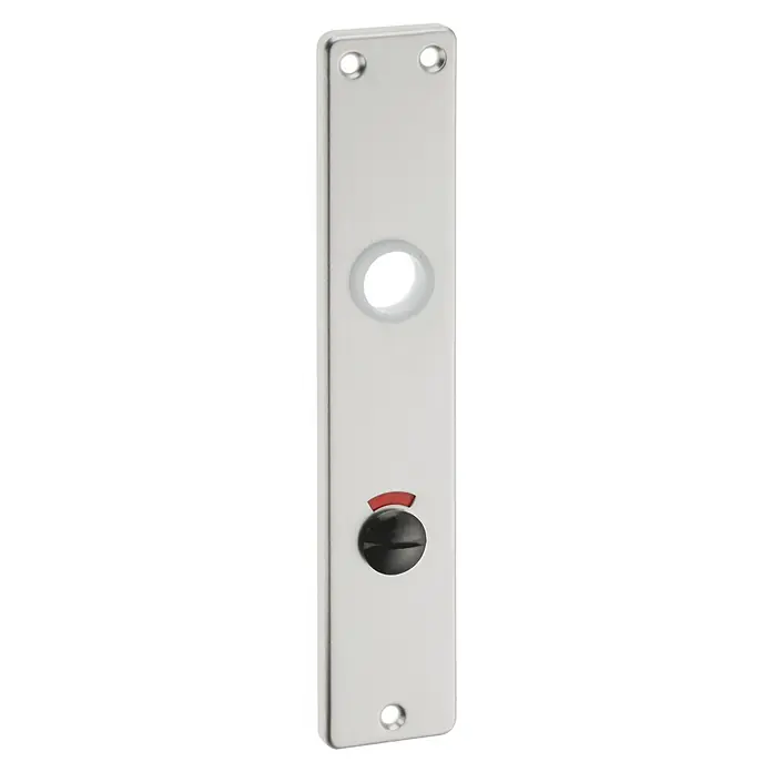 Portaferm WC-Langschild - Distanznorm: 78 mm, Lochung: Schlitzkopf/Olive SK/OL, Neusilber - Vorderansicht
