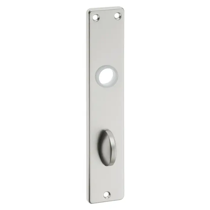 Portaferm WC-Langschild - Distanznorm: 78 mm, Lochung: Schlitzkopf/Olive SK/OL, Neusilber - Vorderansicht