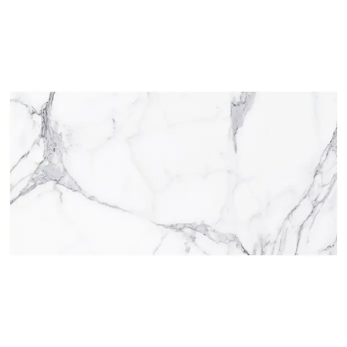 BHS Showroom Pavimento porcelánico Palatina - 30 x 60 cm, Blanco, Marmolado - Vista superior