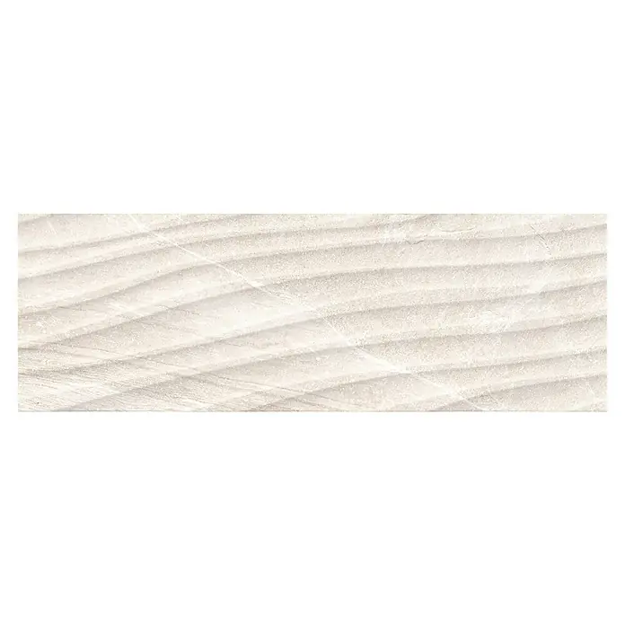 BHS Showroom Revestimiento cerámico Tempo Curve - 30 x 90 cm, Cotton, Rectificado, Efecto piedra - Vista superior