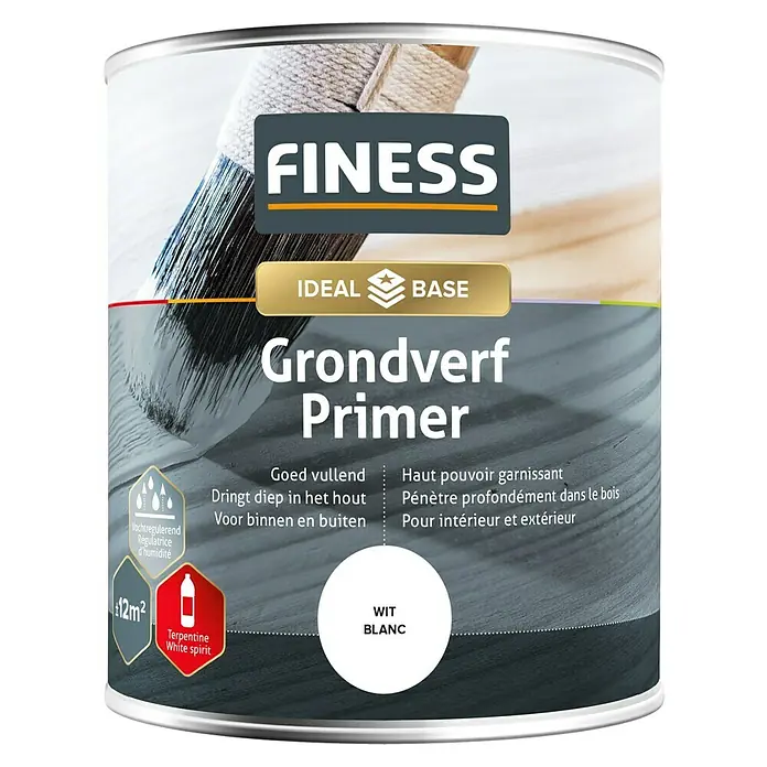 Finess Grondverf - Wit, 750 ml - Vooraanzicht