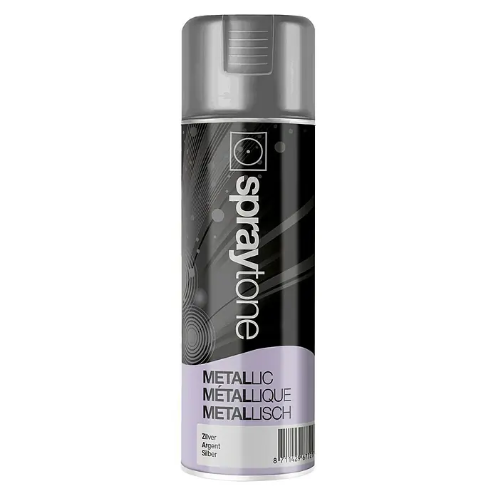 Spraytone Spuitlak Metallic - Zilver, 400 ml - Vooraanzicht