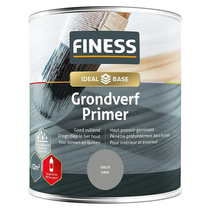 Finess Grondverf - Grijs, 750 ml - Vooraanzicht