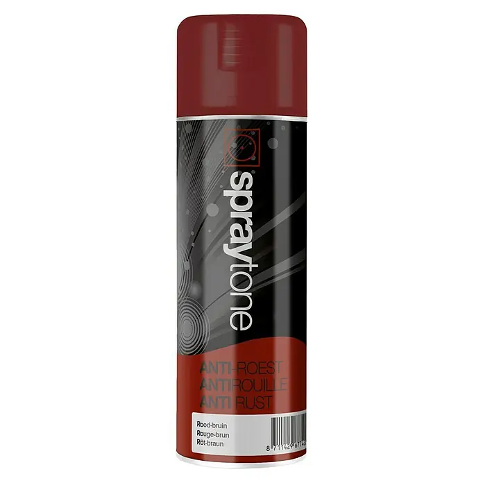 Spraytone Spuitlak Grondverf Anti-roest - 400 ml, Rood/bruin - Vooraanzicht