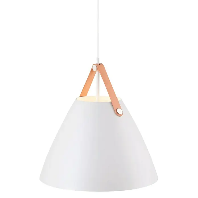 Nordlux Strap Lámpara colgante redonda - 60 W, Ø x Al: 36 x 37 cm, Blanco, E27 - Vista frontal