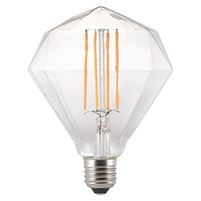 Nordlux Bombilla LED Avra Diamante - 2 W, E27, Color de luz: Blanco cálido, No regulable, Diamante - Vista frontal