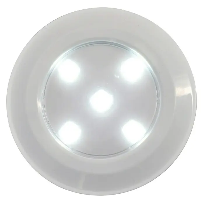 Voltomat Luz a pilas Smart-Push-Light - Número de puntos de luz: 5 ud., Blanco, Plateado, 3 ud. - Vista ascendente