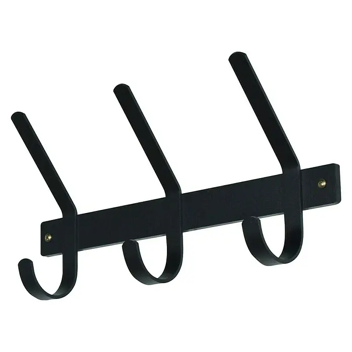Spinder Design Garderobenleiste Dexter 3 - Anzahl Haken: 3 Stk., L x B x H: 8,2 x 40 x 21 cm - Rechte Seitenansicht