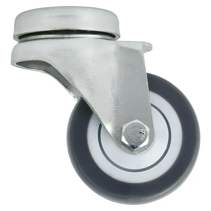 Stabilit Apparate-Lenkrolle - Durchmesser Rollen: 50 mm, Traglast: 45 kg, Kugellager, Mit Rückenloch - Rechte Seitenansicht