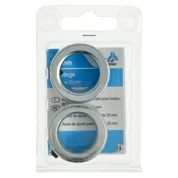 Stabilit Anillo de ajuste - Apto para: Neumáticos de 20 mm de diámetro del eje, Diámetro: 32 mm, Zincado - Vista frontal