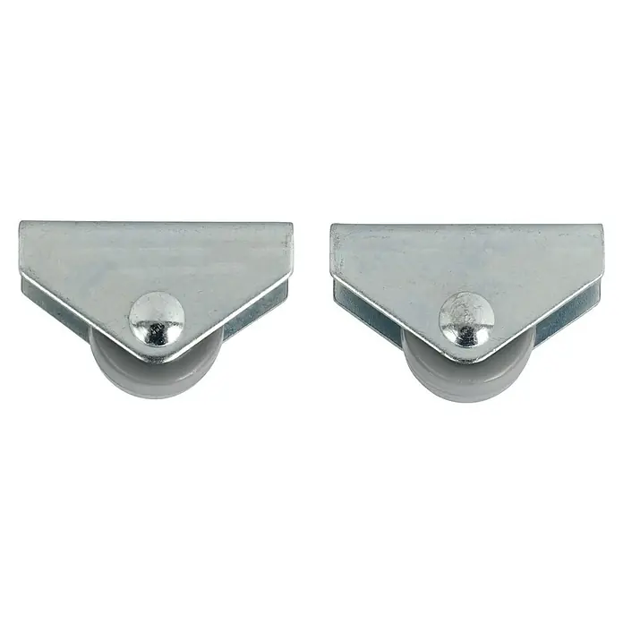 Stabilit Rueda fija para muebles - Diámetro ruedas: 15 mm, Capacidad de carga: 20 kg, Casquillo liso, Altura: 18 mm - Vista angular