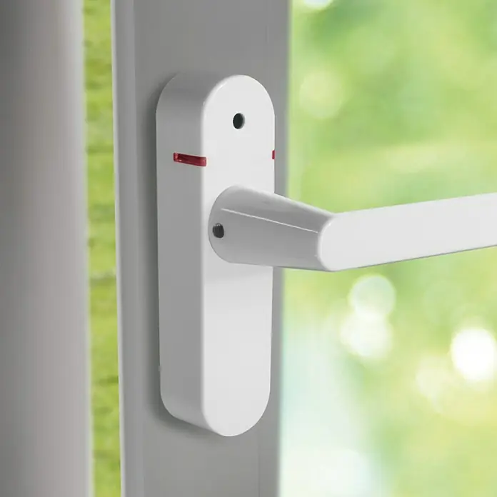 Schellenberg Smart Home Funk-Alarmgriff - DIN Anschlag: Links/Rechts, Weiß - Vorderansicht
