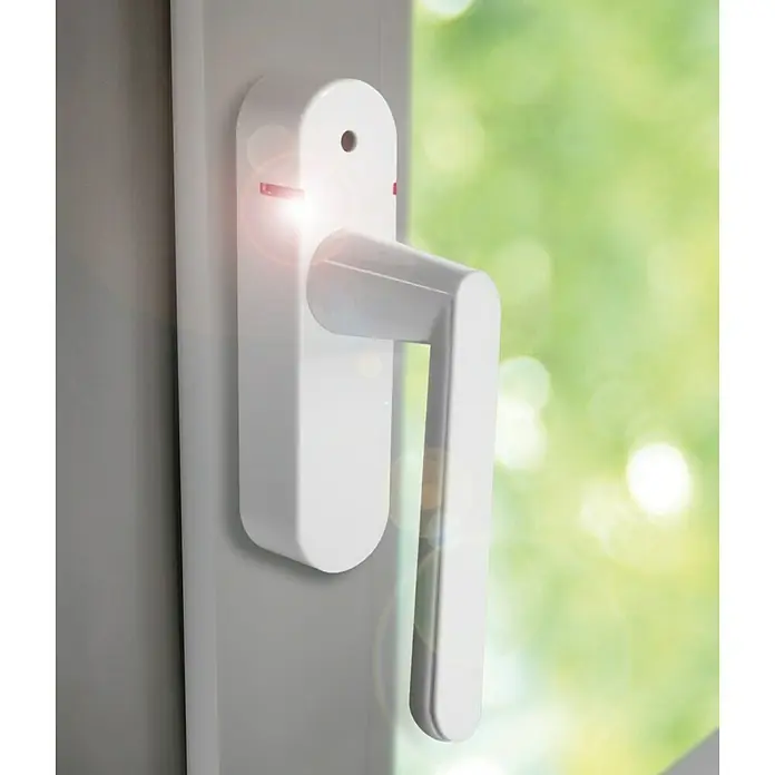 Schellenberg Smart Home Funk-Alarmgriff - DIN Anschlag: Links/Rechts, Weiß - Vorderansicht