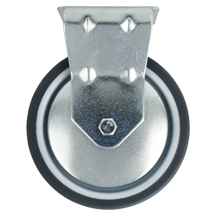 Stabilit Apparate-Bockrolle - Durchmesser Rollen: 100 mm, Traglast: 55 kg, Gleitlager, Höhe: 124 mm - Rechte Seitenansicht