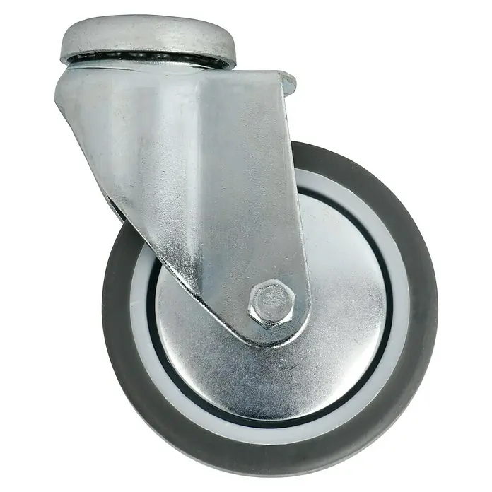 Stabilit Apparate-Lenkrolle - Durchmesser Rollen: 75 mm, Traglast: 50 kg, Gleitlager, Mit Rückenloch - Rechte Seitenansicht