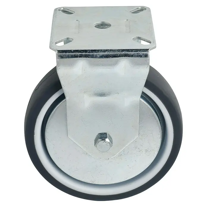 Stabilit Apparate-Bockrolle - Durchmesser Rollen: 100 mm, Traglast: 55 kg, Gleitlager, Höhe: 124 mm - Diagonale Ansicht