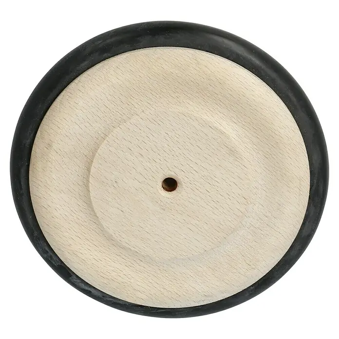 Stabilit Holzrad - 100 mm, Buche Natur, Gummi - Diagonale Ansicht