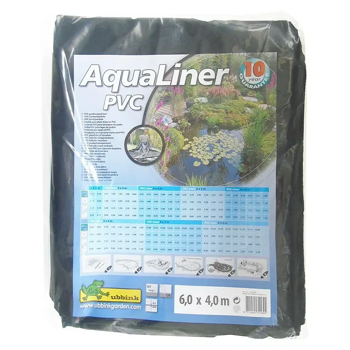 Ubbink PVC-Teichfolie AquaLiner - Stärke: 0,5 mm, L x B: 6 x 4 m - Vorderansicht