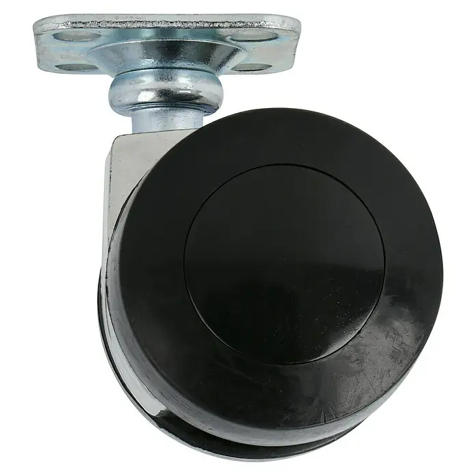 Stabilit Rueda doble - Diámetro ruedas: 35 mm, Capacidad de carga: 50 kg, Casquillo liso, Con placa - Vista de perfil derecho