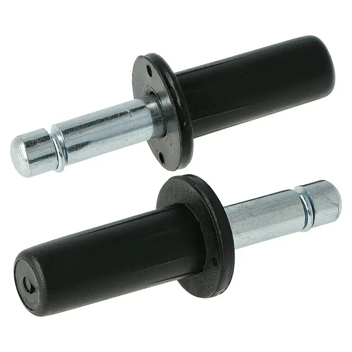 Stabilit Befestigungs-Set - Geeignet für: Rohrinnendurchmesser 13 mm, Material Einschlaghülse: Kunststoff, Loch-/ Stiftdurchmesser: 8 mm, 2 Stk. - Diagonale Ansicht
