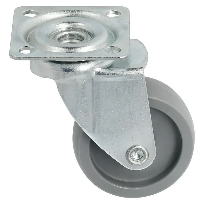 Stabilit Möbel-Lenkrolle - Durchmesser: 45 mm, Traglast: 40 kg, Grau, Kunststoff - Diagonale Ansicht