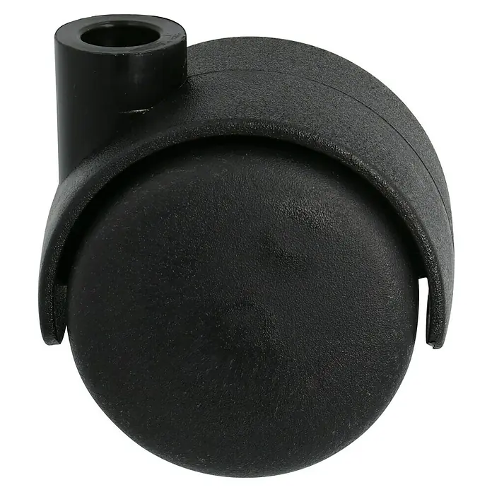 Stabilit Doppelrolle - Durchmesser Rollen: 40 mm, Traglast: 20 kg, Gleitlager, Mit Rückenloch, Durchmesser Rückenloch: 8 mm - Diagonale Ansicht