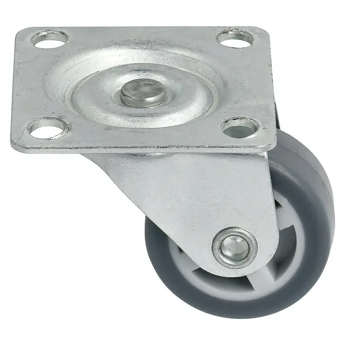 Stabilit Möbel-Lenkrolle - Durchmesser Rollen: 30 mm, Traglast: 20 kg, Gleitlager, Höhe: 38 mm - Diagonale Ansicht