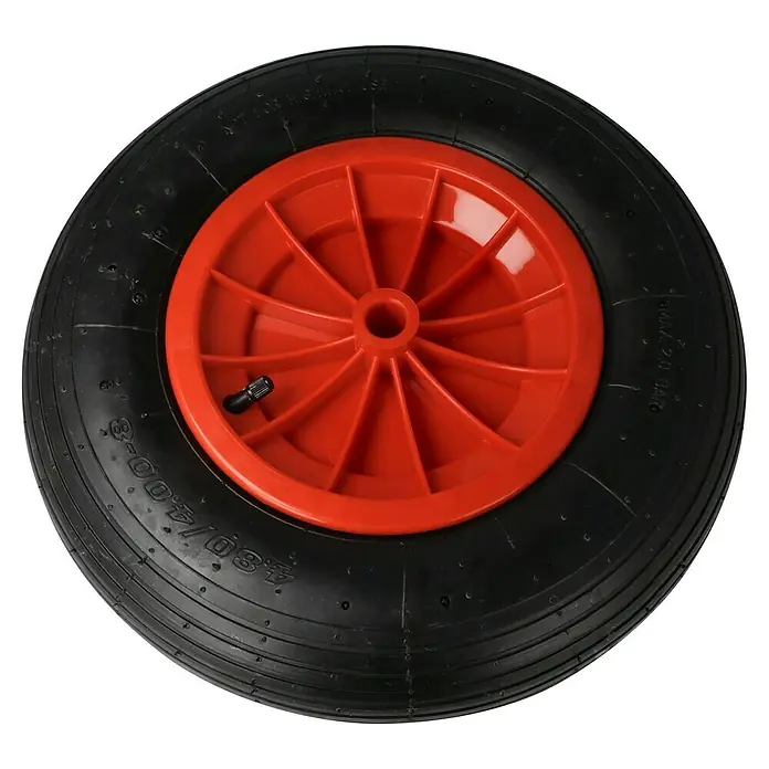 Stabilit Rueda neumática - Diámetro: 400 mm, Capacidad de carga: 200 kg, Anchura de cubo: 88 mm, Perfil ranurado - Vista angular