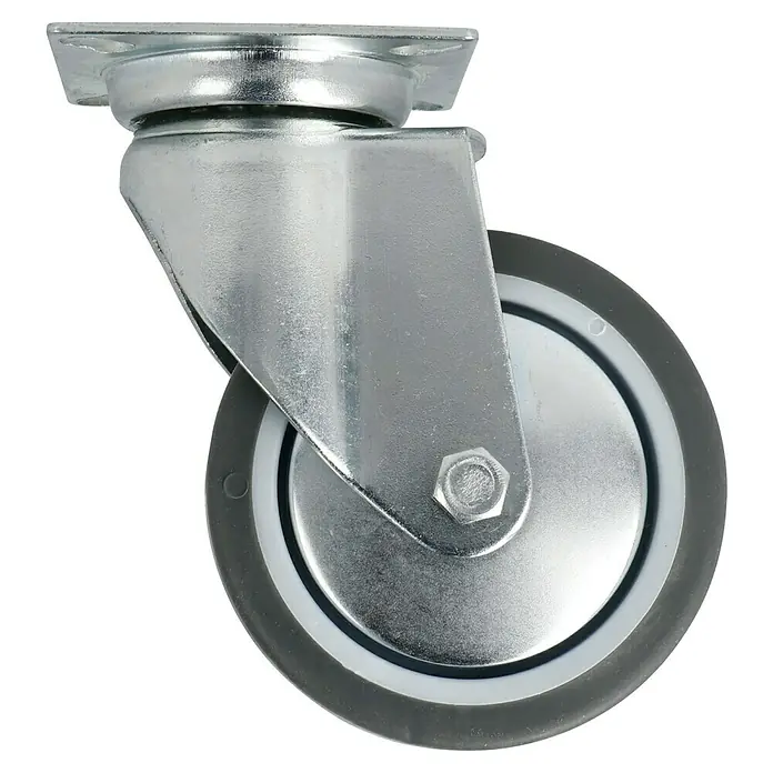 Stabilit Görgős készülék - Görgők átmérője: 75 mm, Terhelhetőség: 50 kg, siklócsapágy, Tányérral - Jobb profil nézet