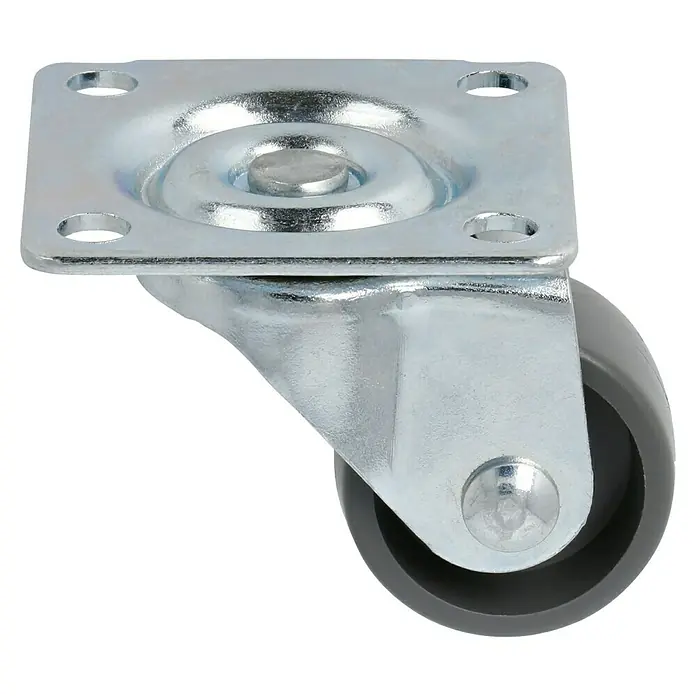 Stabilit Möbel-Lenkrolle - Durchmesser: 25 mm, Traglast: 15 kg, Grau, Kunststoff - Diagonale Ansicht