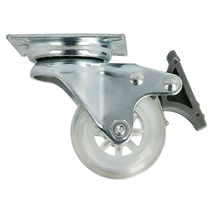 Dörner & Helmer Design-Lenkrolle - Durchmesser Rollen: 50 mm, Traglast: 40 kg, Gleitlager - Rechte Seitenansicht
