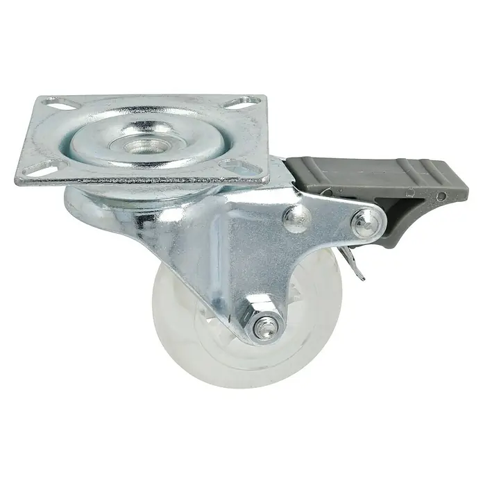 Dörner & Helmer Design-Lenkrolle - Durchmesser Rollen: 50 mm, Traglast: 40 kg, Gleitlager - Diagonale Ansicht