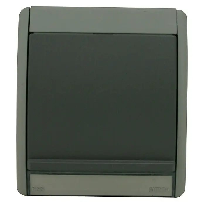 Simon 44 Aqua Enchufe para estancias con humedad - 2 Polos + Toma Tierra, Montaje en la pared, IP55, Gris