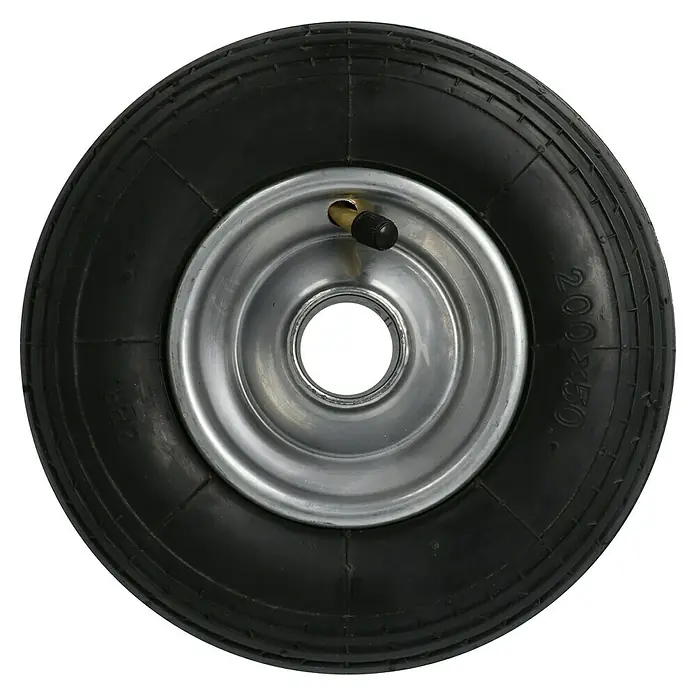 Dörner & Helmer Luftrad - Durchmesser: 200 mm, Traglast: 75 kg, Material Felge: Stahlblech, Nabenlänge: 60 mm - Rechte Seitenansicht