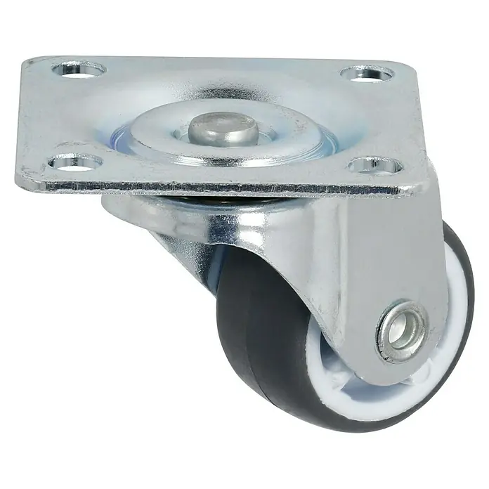 Stabilit Möbel-Lenkrolle - Durchmesser Rollen: 25 mm, Traglast: 15 kg, Gleitlager, Höhe: 35 mm - Diagonale Ansicht