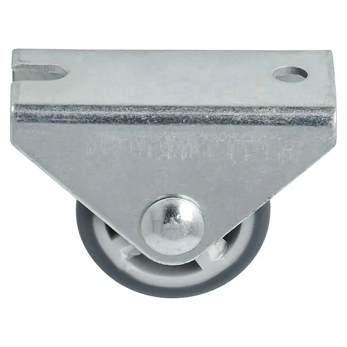 Stabilit Möbel-Bockrolle - Durchmesser Rollen: 25 mm, Traglast: 30 kg, Gleitlager, Mit Platte - Diagonale Ansicht