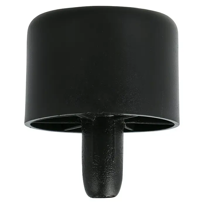 Möbelgleiter - Ø x H: 50 x 35 mm, Traglast: 20 kg, Mit Einsteckzapfen, Schwarz - Rechte Seitenansicht