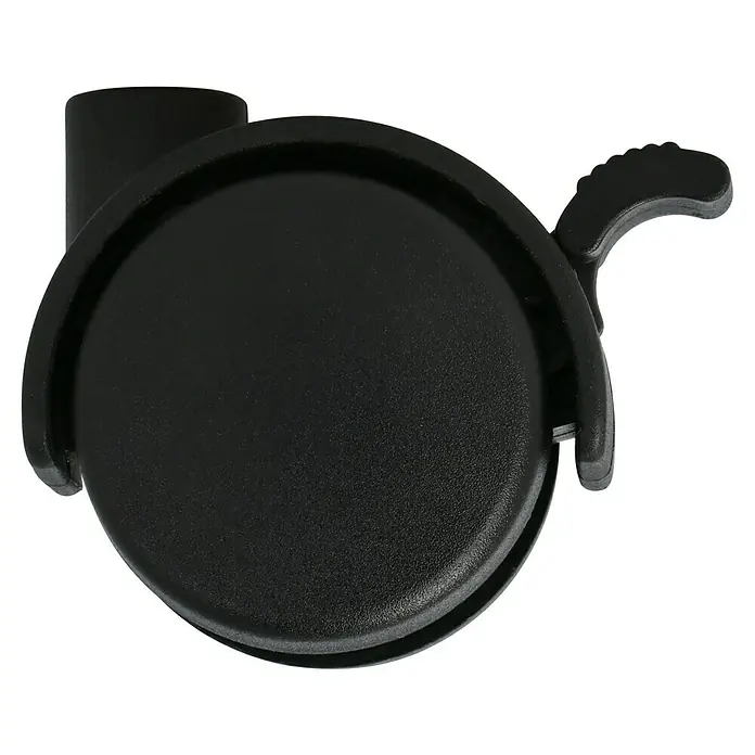 Dörner & Helmer Doppelrolle - Durchmesser Rollen: 40 mm, Traglast: 20 kg, Gleitlager, Mit Rückenloch und Feststeller, Durchmesser Rückenloch: 8 mm - Rechte Seitenansicht
