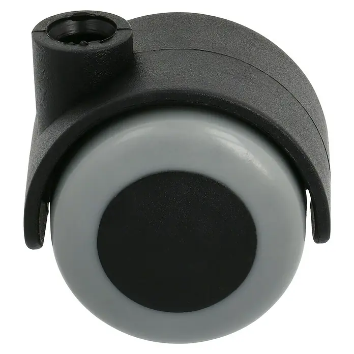 Stabilit Dupla görgő - Görgők átmérője: 40 mm, Terhelhetőség: 30 kg, siklócsapágy, Hátul lyukkal, Hátsó furat átmérője: 8 mm - Szögletes nézet