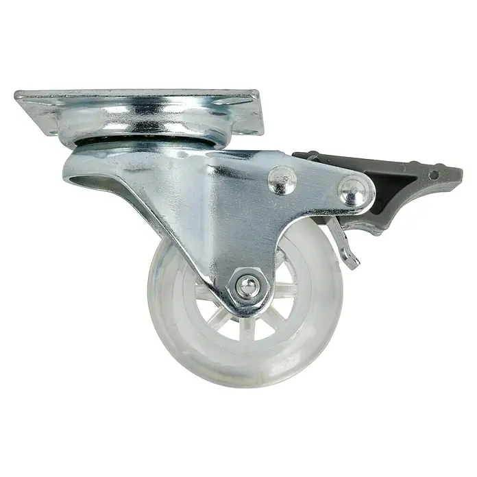 Dörner & Helmer Design-Lenkrolle - Durchmesser Rollen: 50 mm, Traglast: 40 kg, Gleitlager - Rechte Seitenansicht