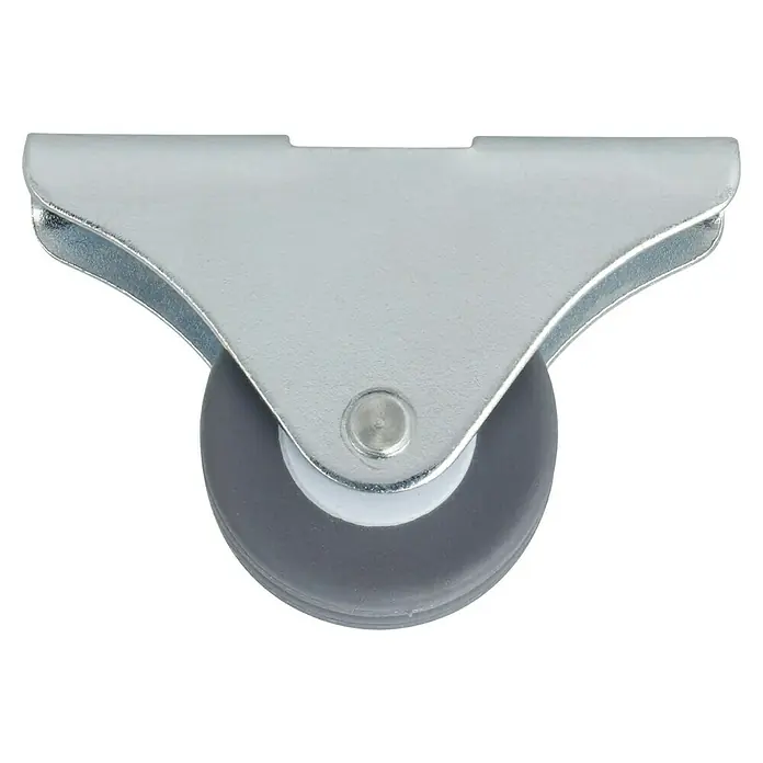 Stabilit Möbel-Doppelbockrolle - Durchmesser Rollen: 25 mm, Traglast: 55 kg, Gleitlager, Mit Platte - Rechte Seitenansicht