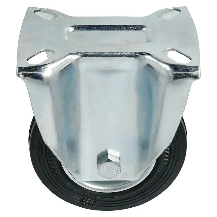 Stabilit Szállítóberendezés-görgős bak - Görgők átmérője: 100 mm, Terhelhetőség: 70 kg, Gördülőcsapágyak, Magasság: 128 mm - Szögletes nézet